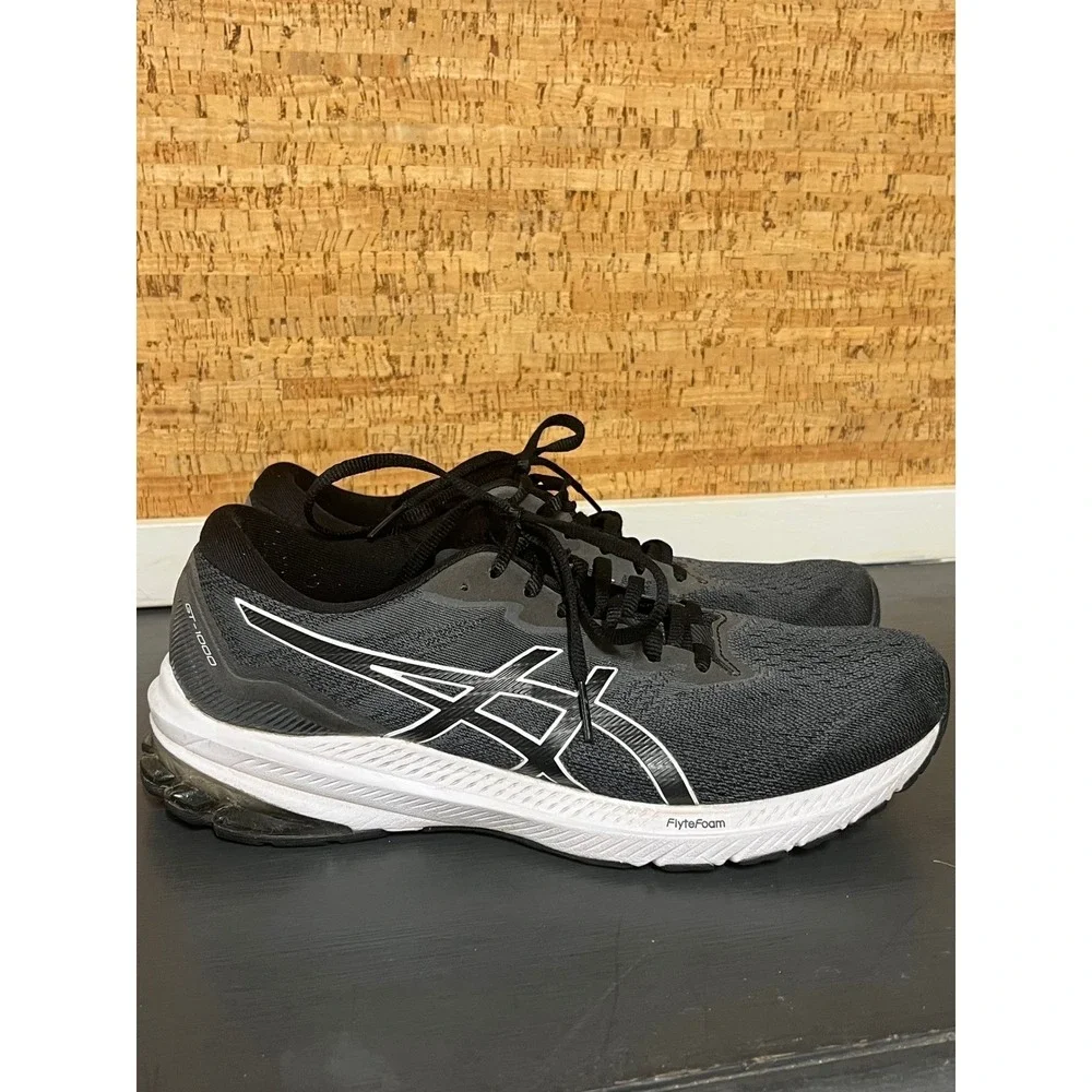 ASICS GT-1000 11 Womens Running Shoes Black White 1012B197 Size 10.5‎